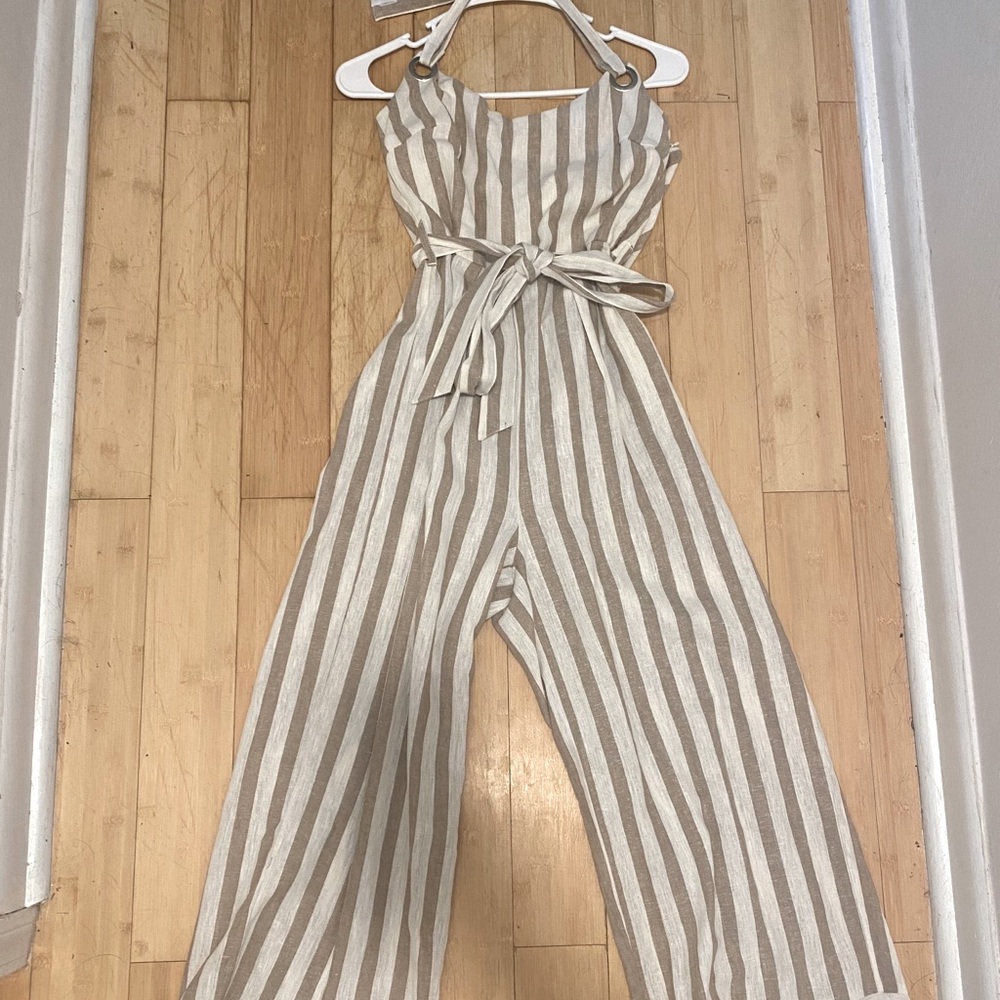 striped Linen jumpsuit